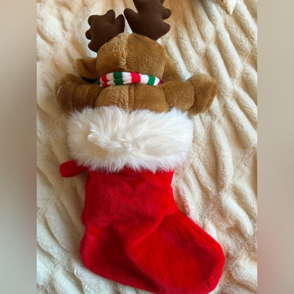 Vintage Rudolph Rudy Wishmas Christmas Stocking Reindeer Commonwealth Plush 1989 - Picture 5 of 7